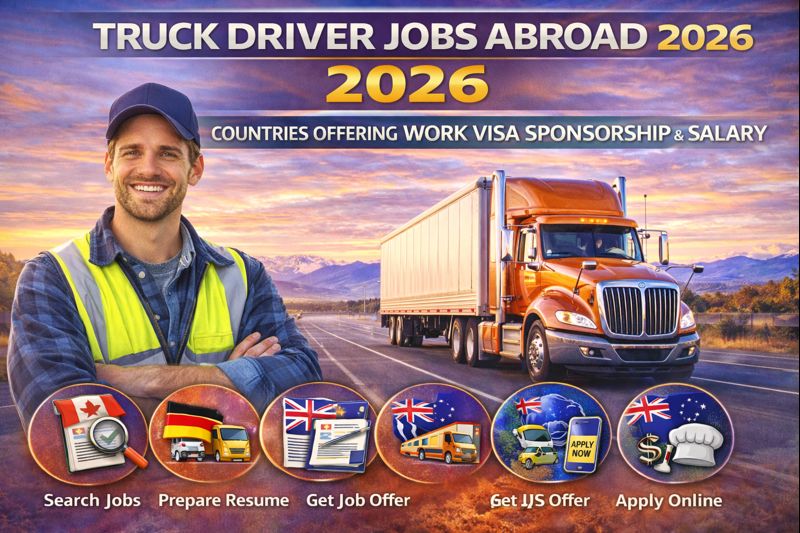 Truck Driver Jobs Abroad 2026: Countries Offering Work Visa Sponsorship & Salary