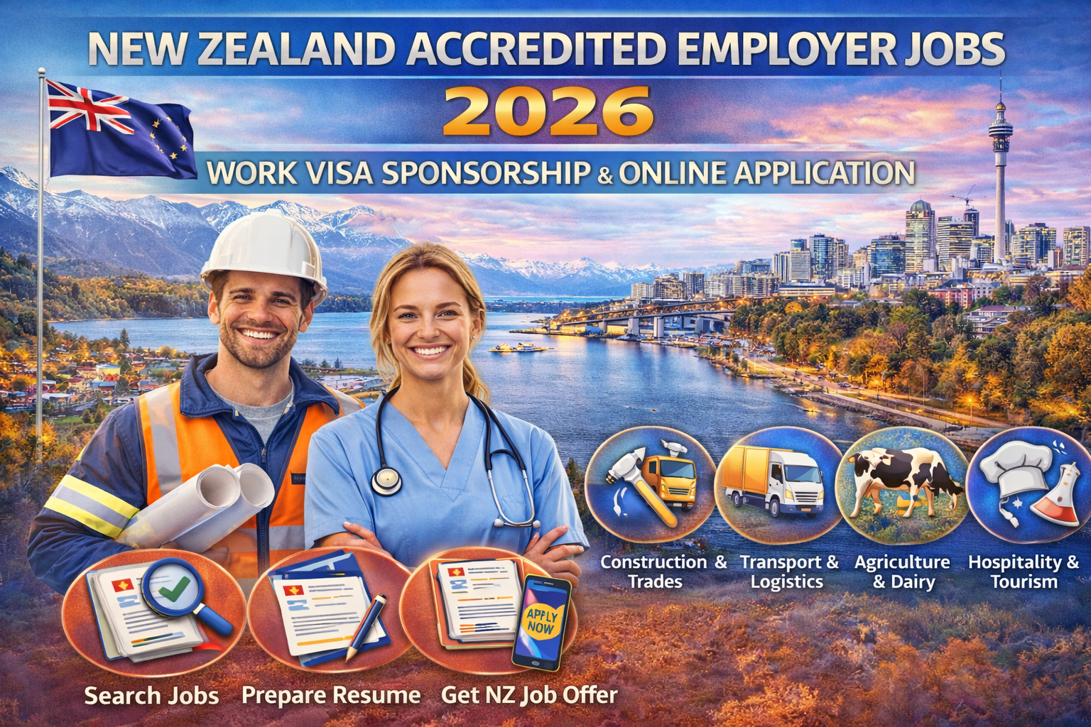 New Zealand Accredited Employer Visa 2026: Eligible Roles, Pay Levels & Online Application